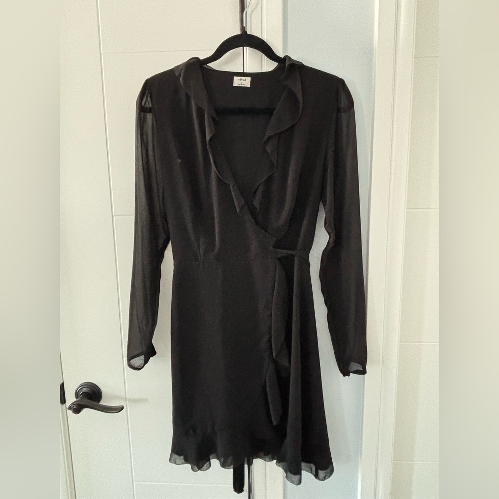 Aritzia Black Wrap Dress
